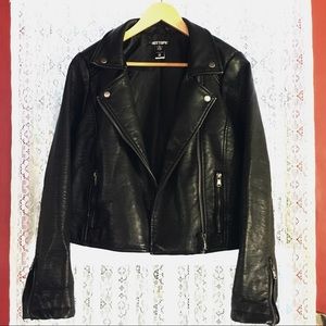 Black faux leather jacket